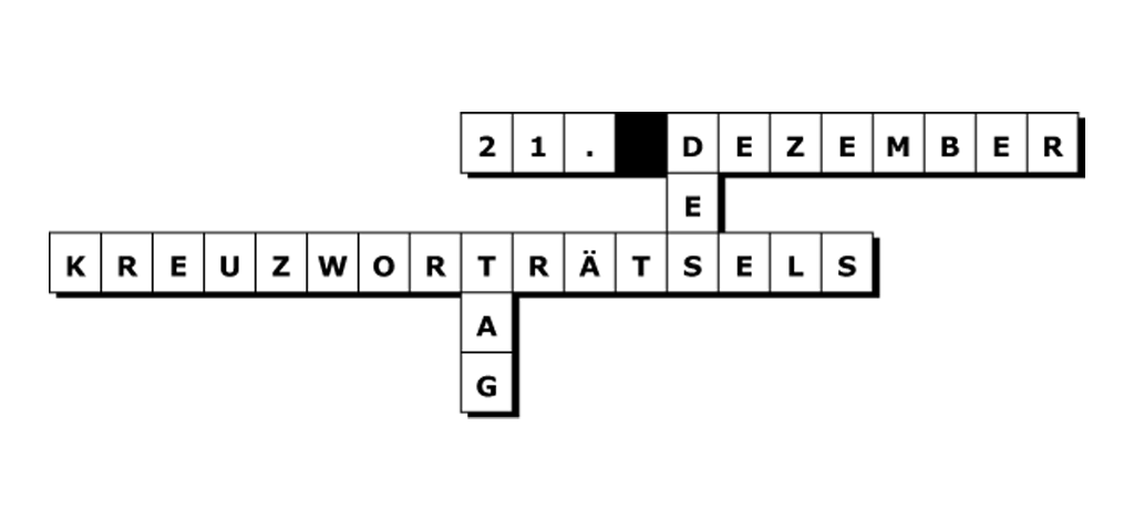 Tag Des Kreuzworträtsels - Crossword Puzzle Day - 21. Dezember