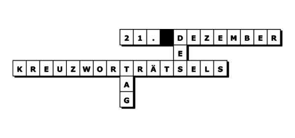 Der Tag In Der Nord Sage Kreuzworträtsel Tag des Kreuzworträtsels - Crossword Puzzle Day - 21. Dezember