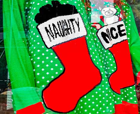 National Ugly Christmas Sweater Day - Tag der hässlichen Weihnachtspullover in den USA. Kuriose Feiertage - dritter Freitag im Dezember © 2020 Sven Giese