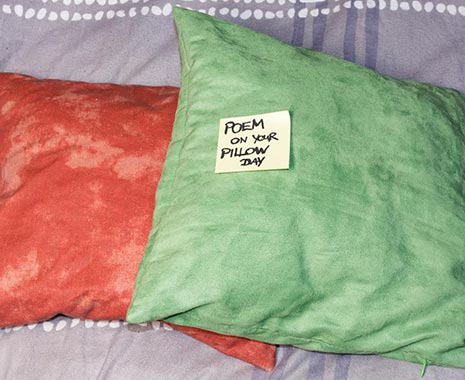 Poem on Your Pillow Day - Tag der Kissenpoesie in den USA. Kuriose Feiertage - erster Dienstag im Mai © 2019 Sven Giese